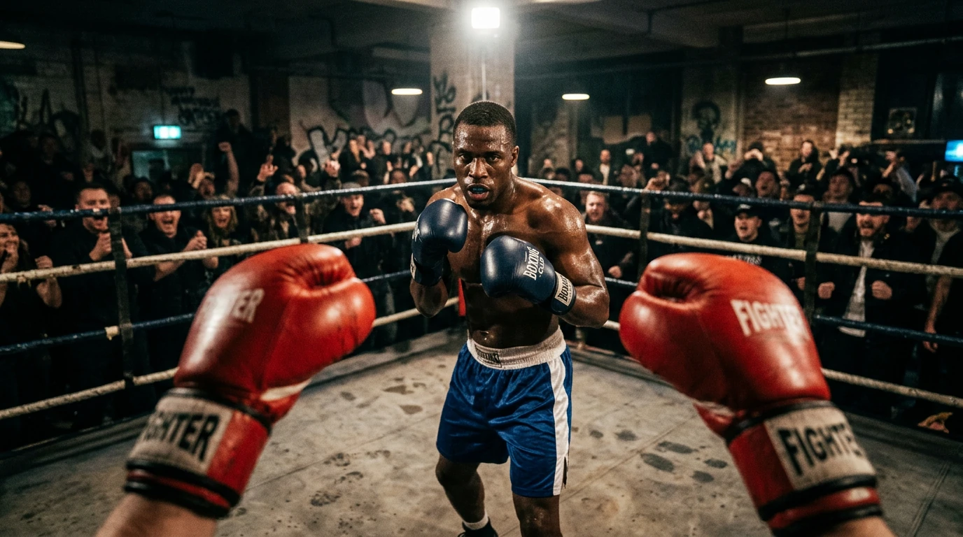 Early realistic underground boxing-ring concept